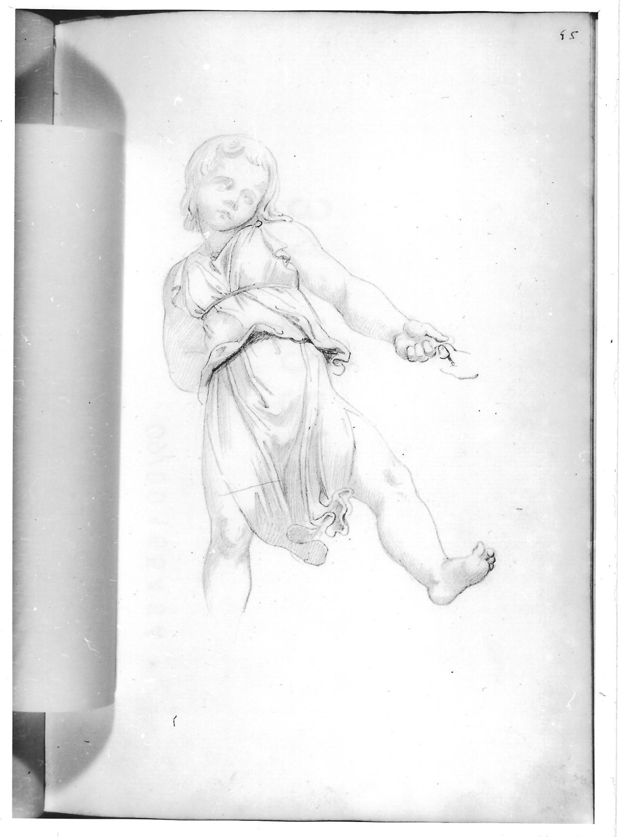 Putto danzante (disegno) di Bezzuoli Giuseppe (sec. XIX)
