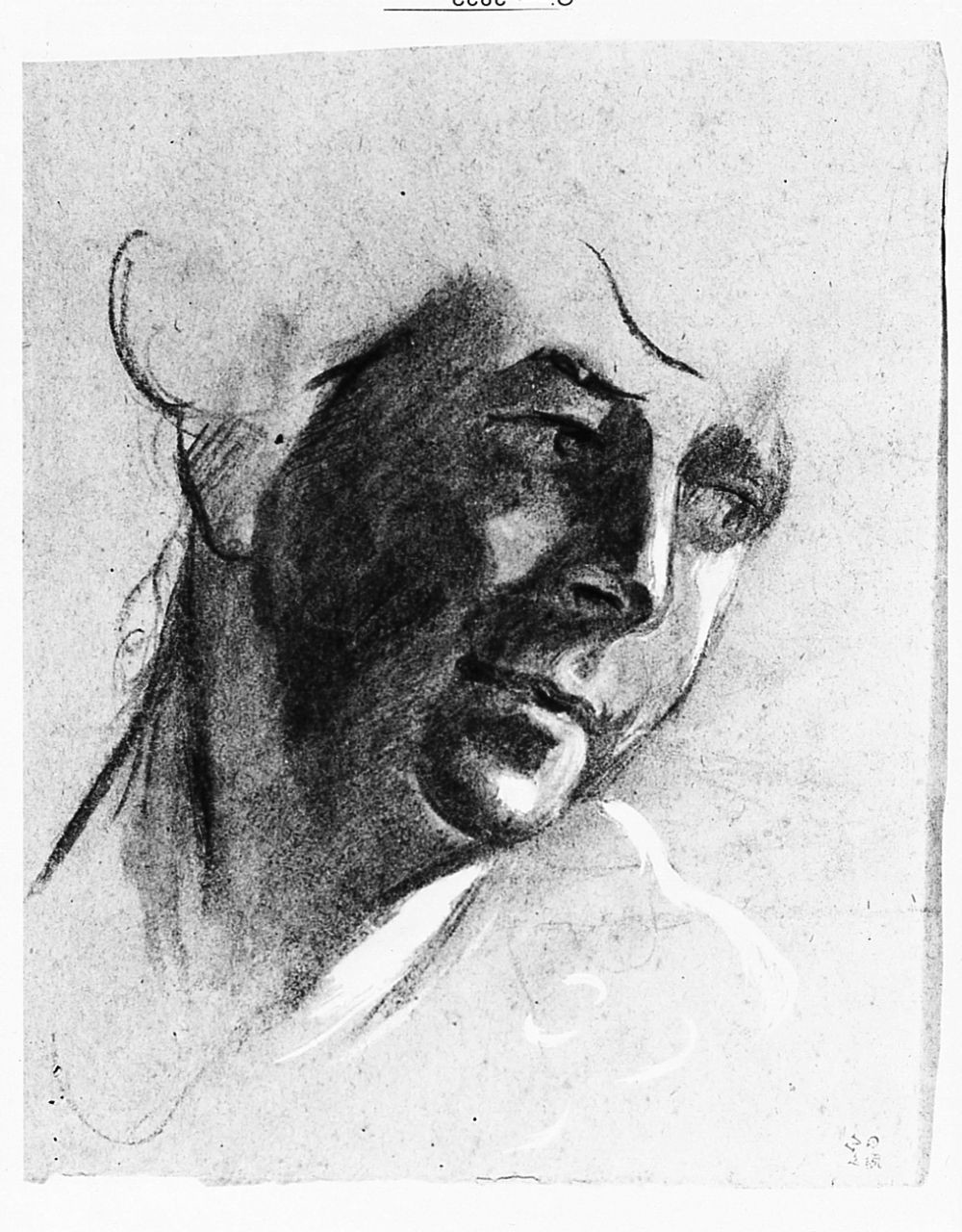 ritratto di donna (r.), ritratto di donna (v.) (disegno) di Chaplin Elisabeth (sec. XX)