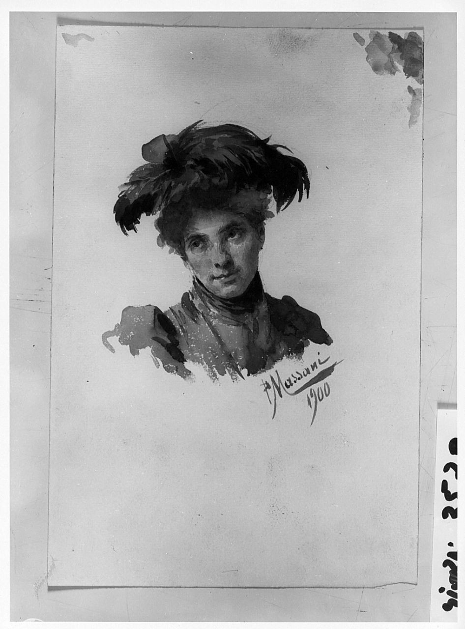 ritratto di Beatrice Ancillotti (disegno) di Massani Pompeo (sec. XX)