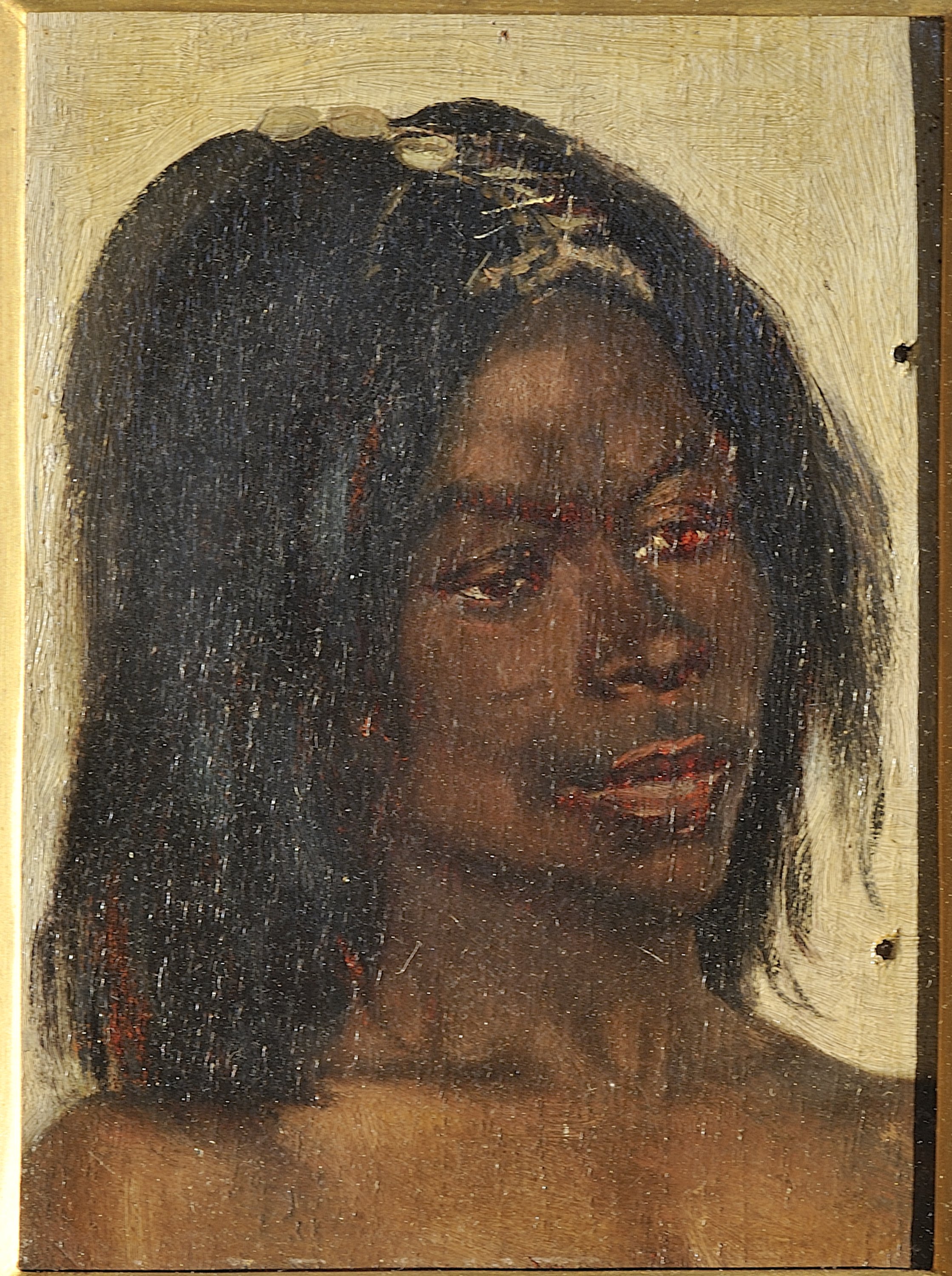 testa di fezzanese, testa di bambino (dipinto) di Ussi Stefano (sec. XIX)