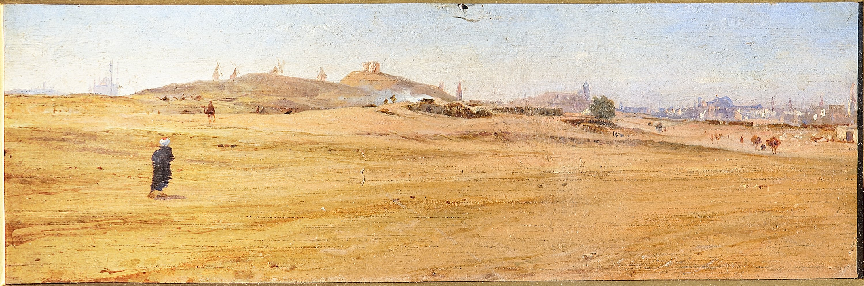 veduta del deserto con dune (dipinto) di Ussi Stefano (sec. XIX)