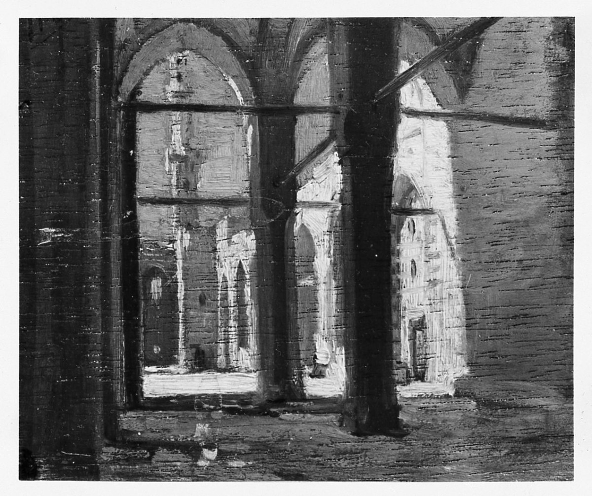 portico di moschea (dipinto) di Ussi Stefano (sec. XIX)