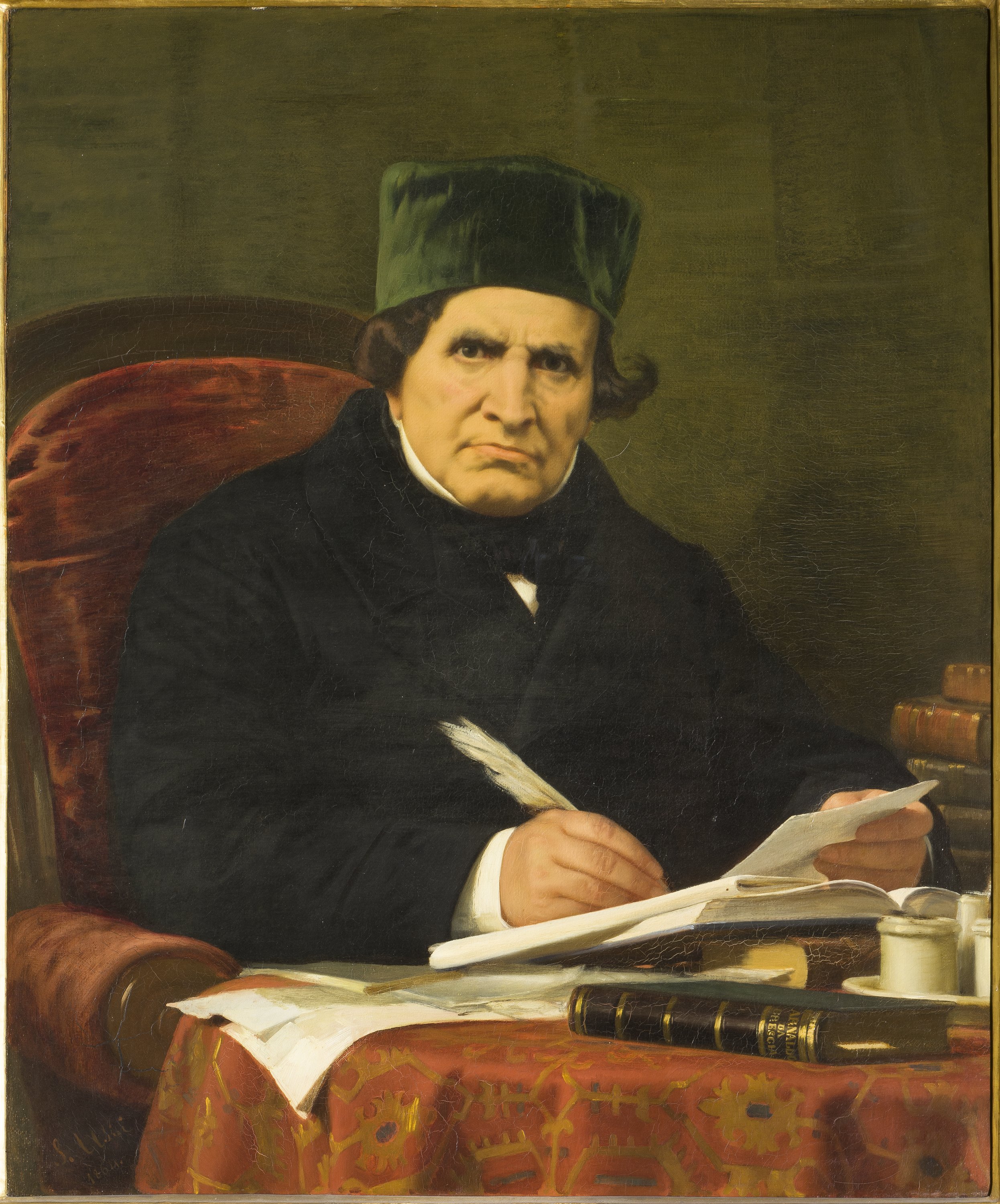 ritratto di Giovan Battista Niccolini (dipinto) di Ussi Stefano (sec. XIX)
