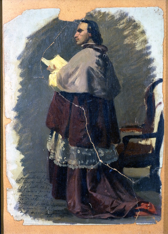Prelato, prelato (dipinto) di Ussi Stefano (sec. XIX)