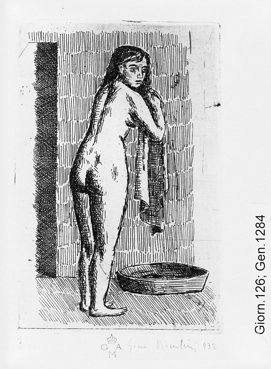 figura femminile nuda (stampa) di Visentini Gino (sec. XX)