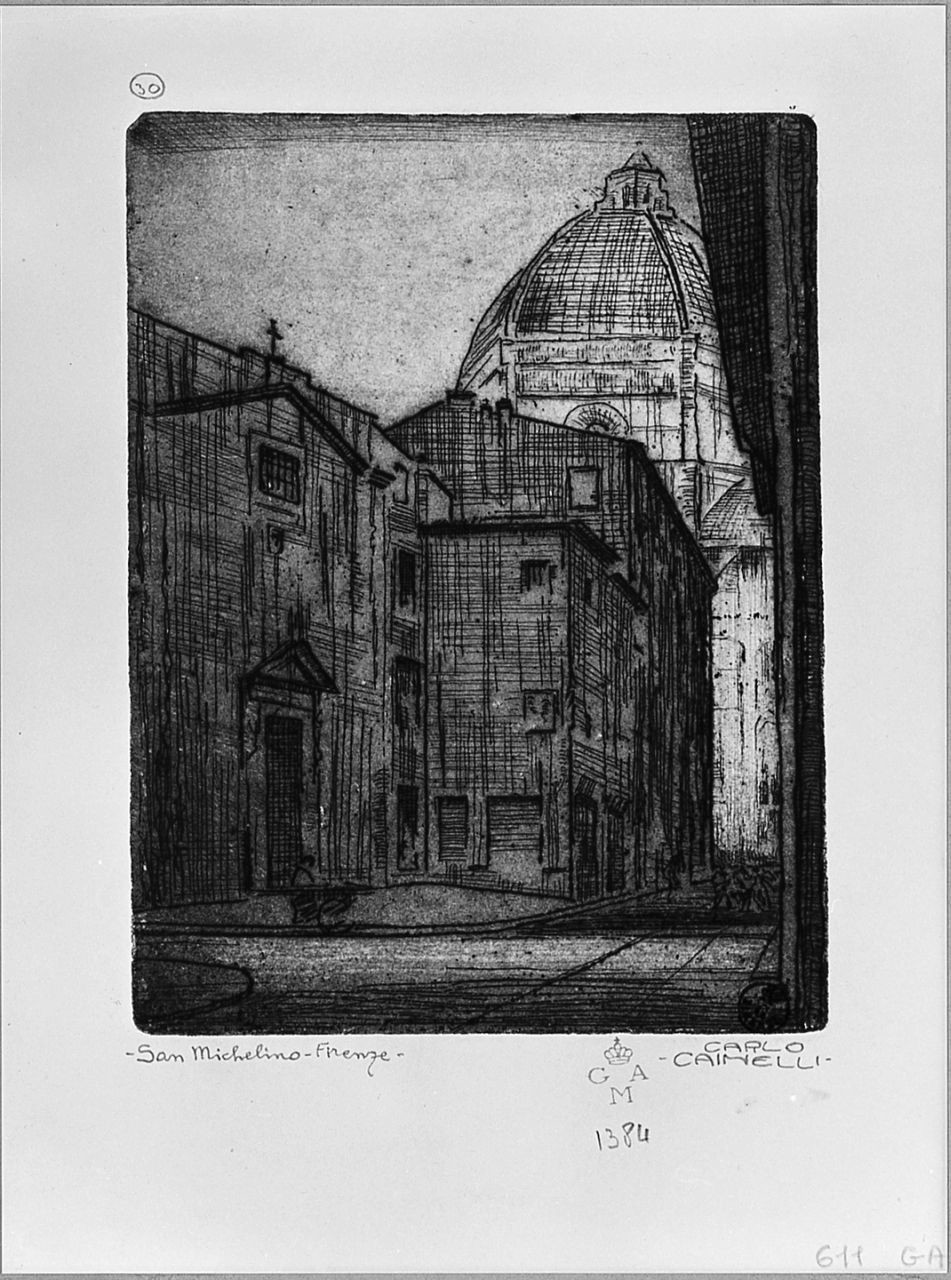 San Michelino a Firenze (stampa) di Cainelli Carlo (sec. XX)