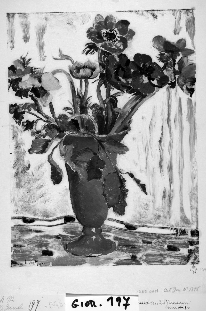 vaso con fiori (stampa) di Cecchi Pieraccini Leonetta (sec. XX)