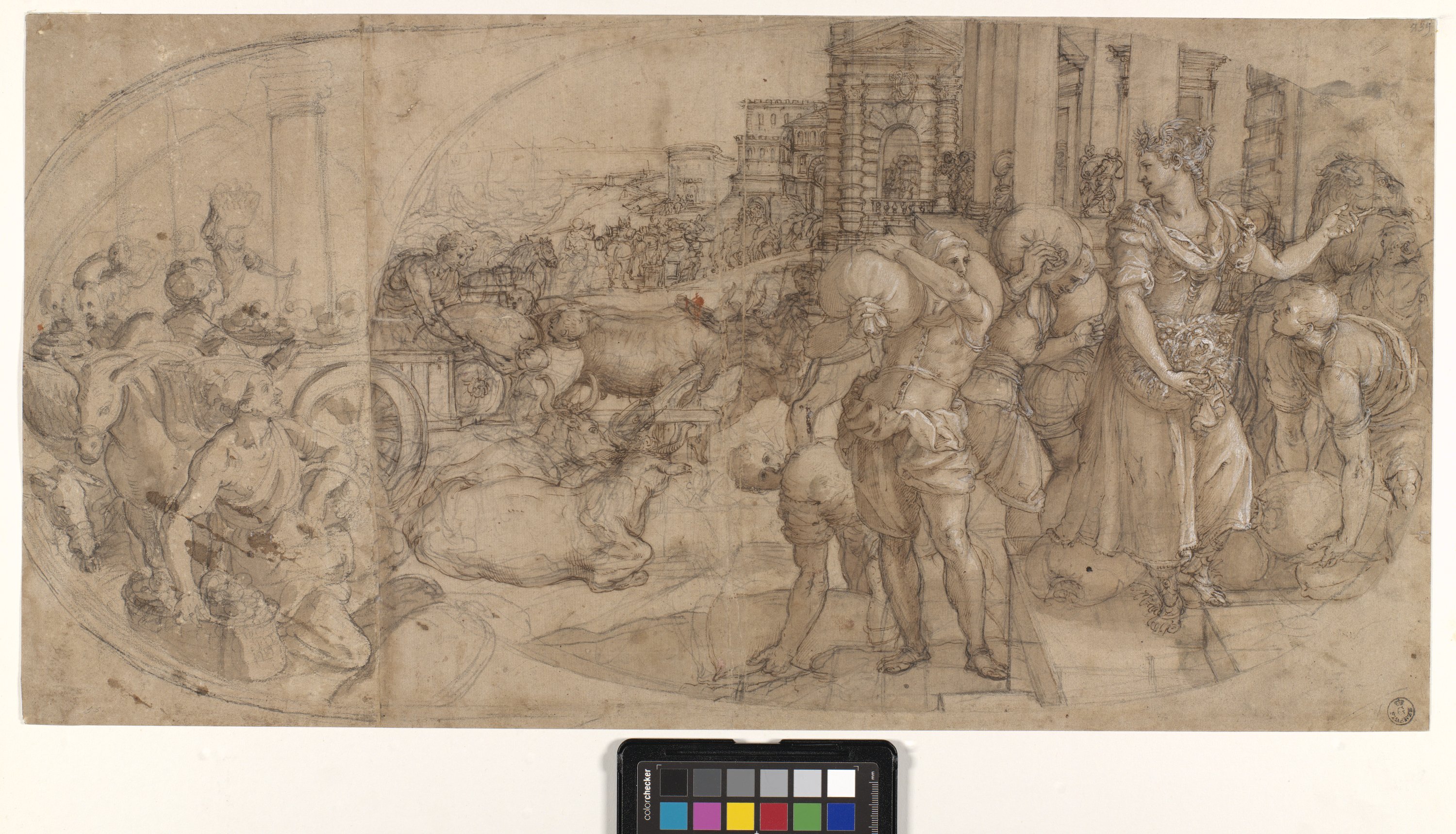 provvigione del grano (disegno) di Allori Alessandro (fine XVI)