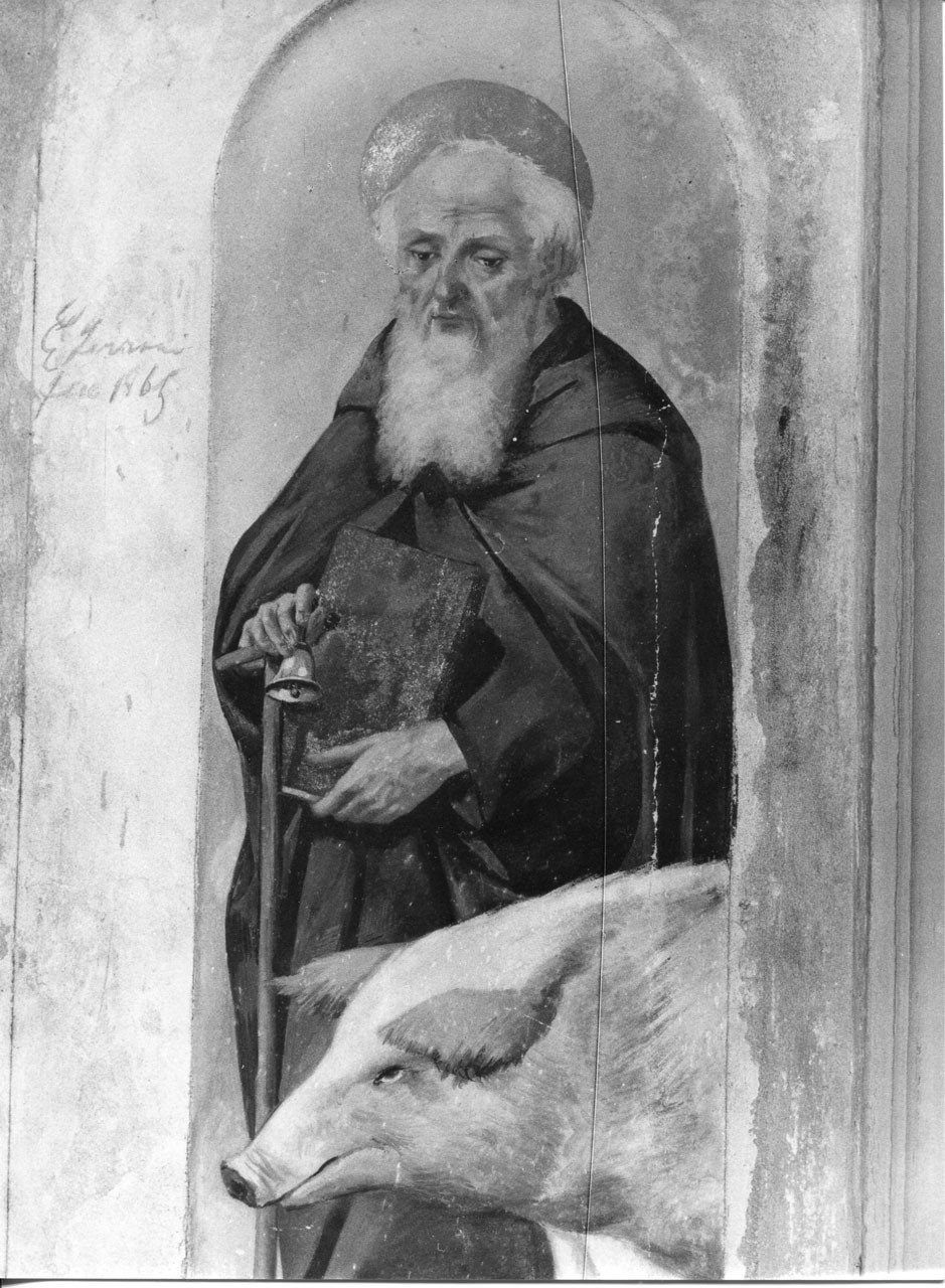 Sant'Antonio Abate (dipinto murale) di Ferroni Egisto (sec. XIX)
