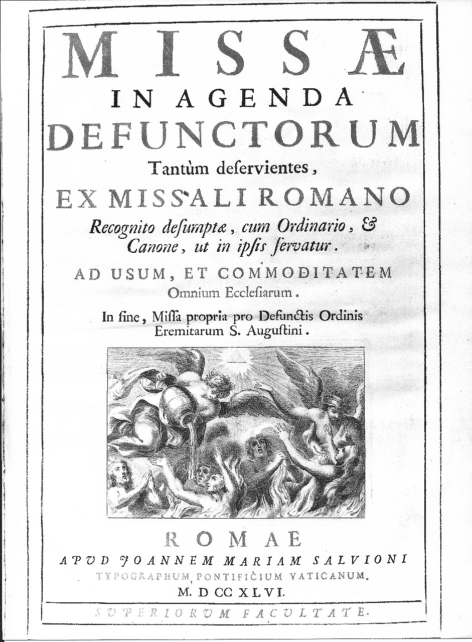 angeli che liberano le anime del purgatorio (stampa) - ambito romano (sec. XVIII)