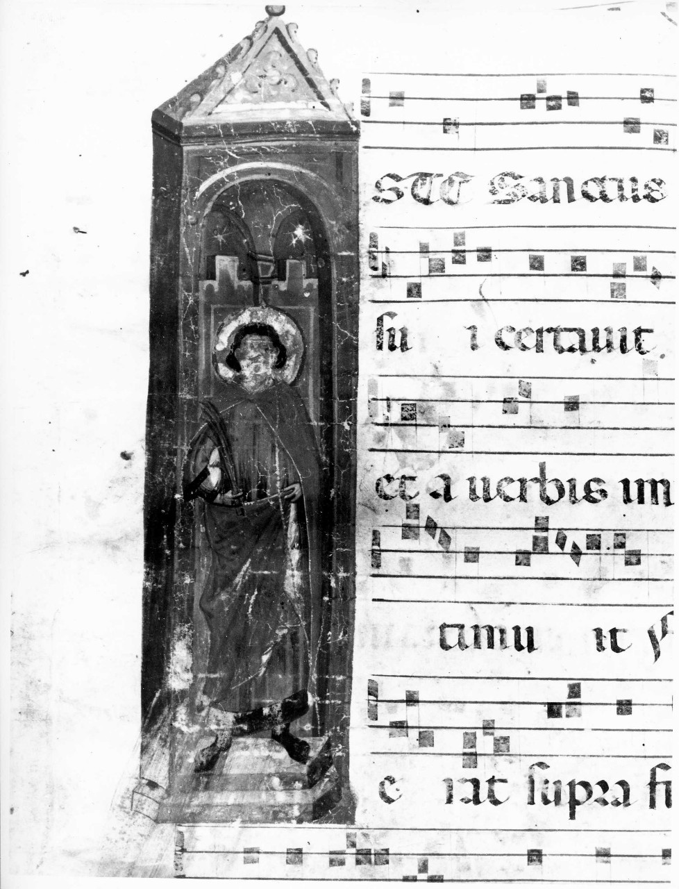 Santo martire (miniatura) - ambito bolognese (sec. XIV)