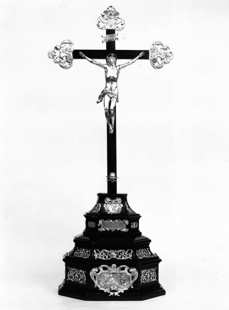 Morte in lotta con la Vita (base per croce) - manifattura fiorentina (sec. XVII)