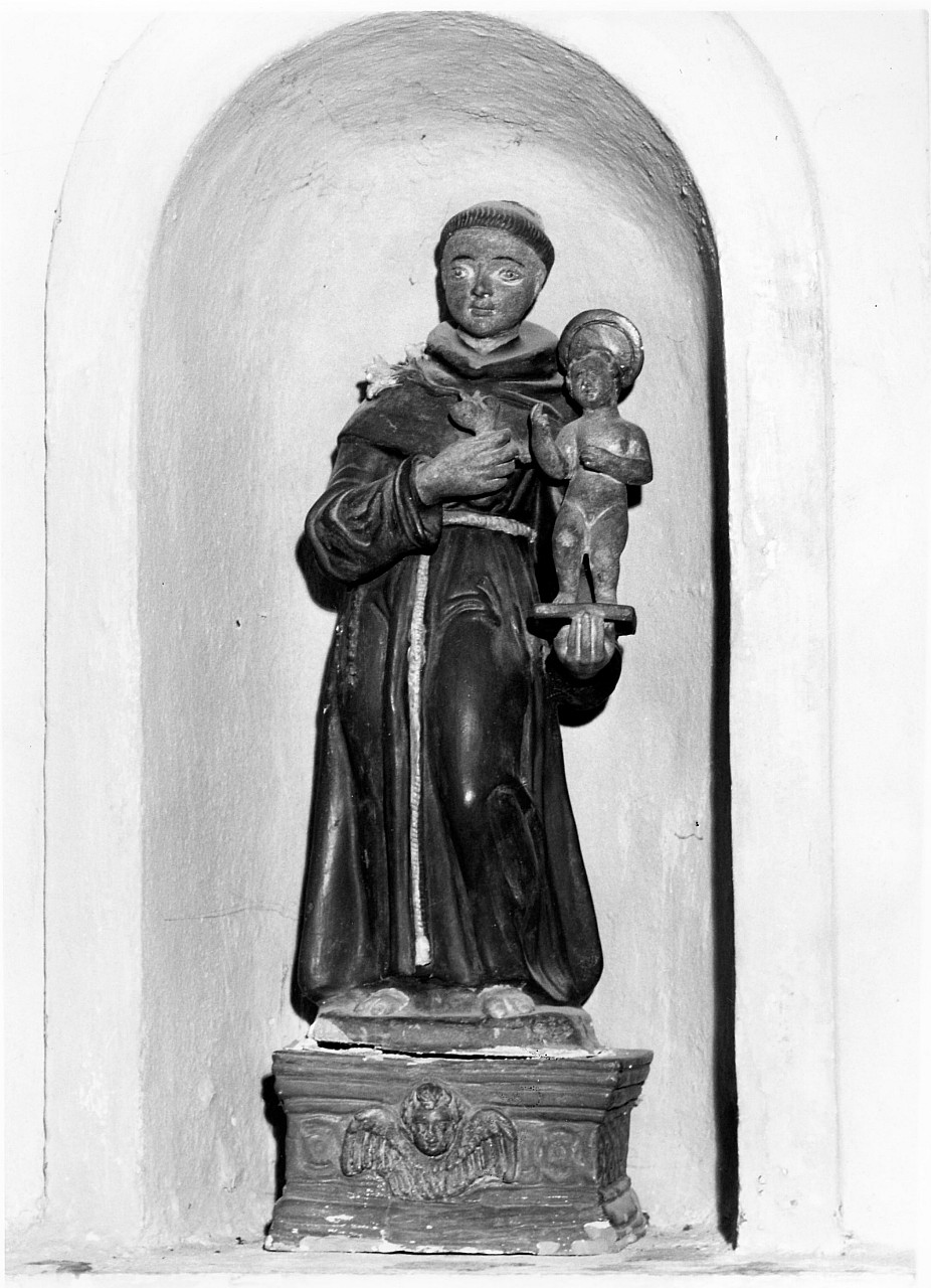 Sant'Antonio da Padova (scultura, opera isolata) - manifattura toscana (fine sec. XIX)