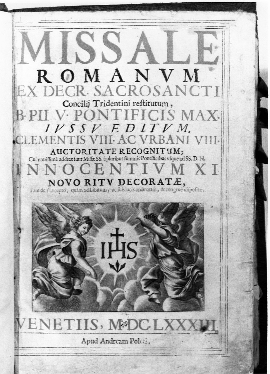 angeli con monogramma cristologico (stampa) - ambito veneto (sec. XVII)