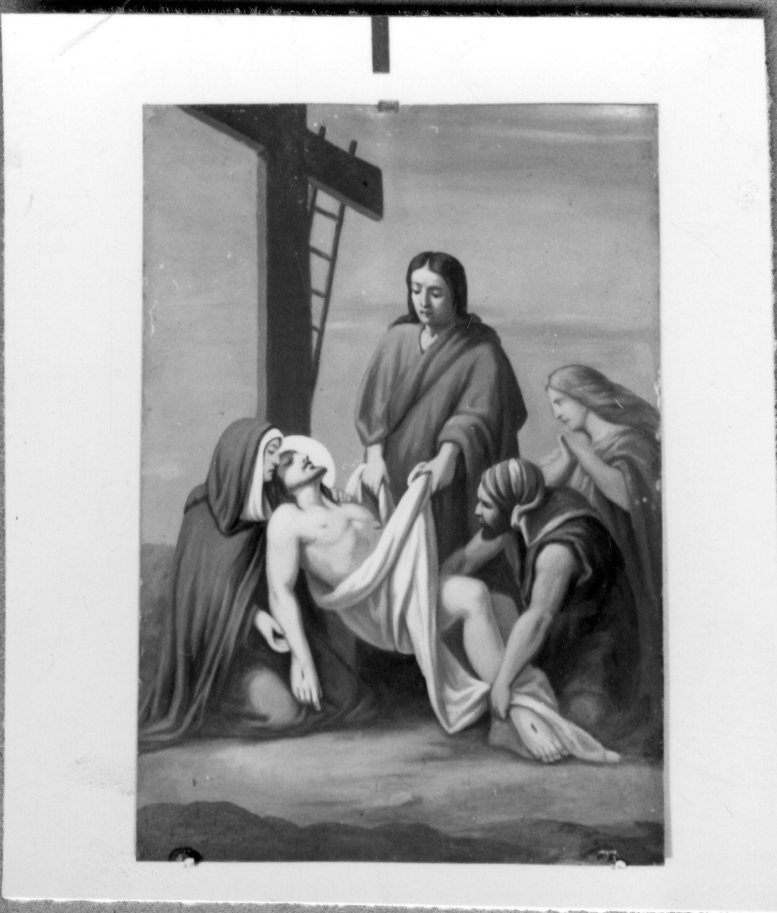 stazione XIII: Gesù deposto dalla croce (dipinto) - manifattura emiliana (fine sec. XIX)