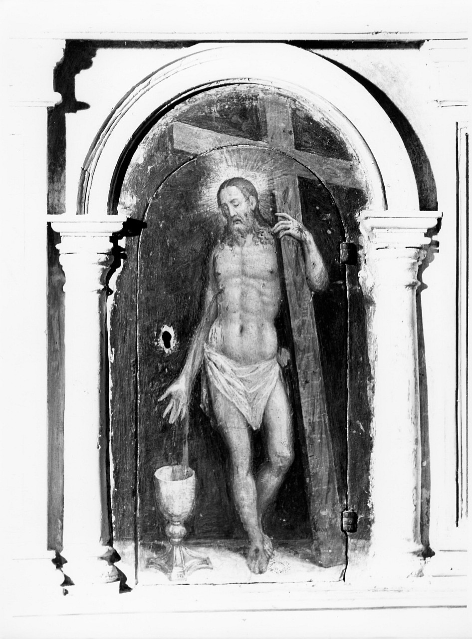 Cristo Salvatore (dipinto, elemento d'insieme) - bottega fiorentina (sec. XVII)