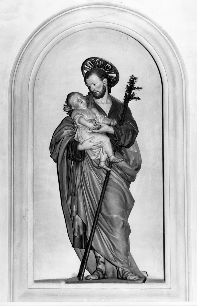 San Giuseppe e Gesù Bambino (scultura) - manifattura toscana (sec. XIX)