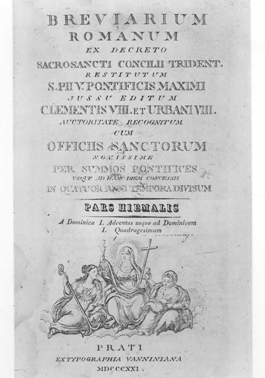 tre Virtù Teologali (stampa) - ambito toscano (sec. XIX)