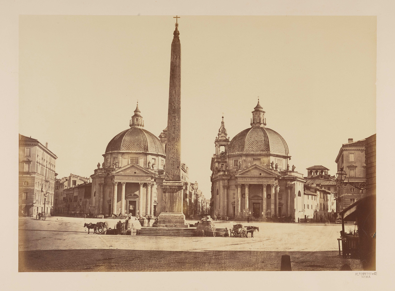 Roma - Piazza del Popolo (positivo) di Altobelli e C (studio) (XIX)