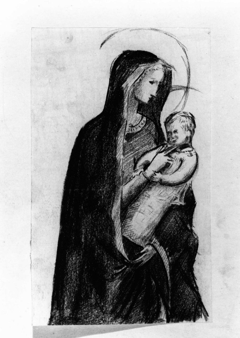 Madonna con Bambino (disegno) di Longhi Roberto (sec. XX)