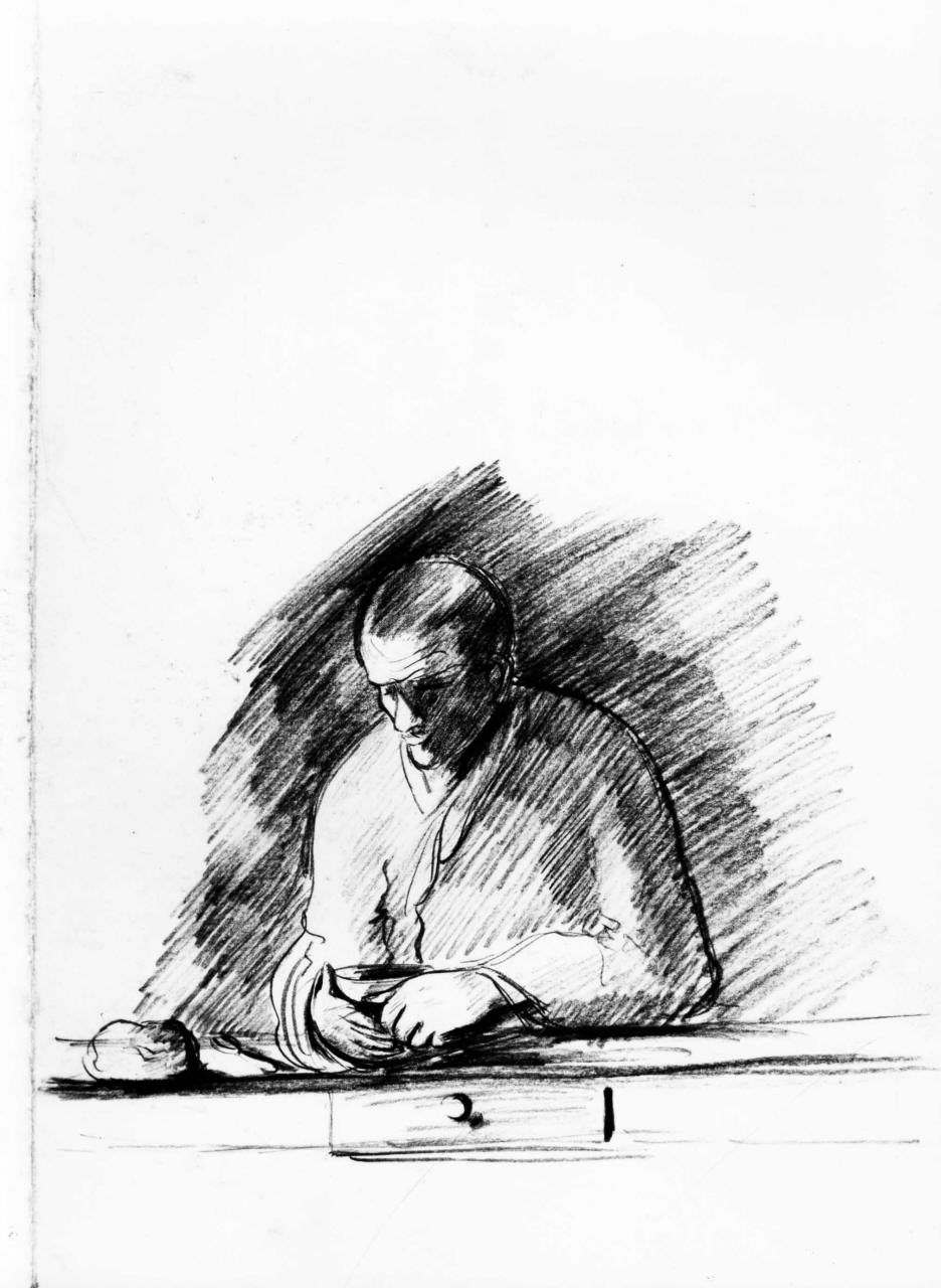 figura maschile (disegno) di Longhi Roberto (sec. XX)