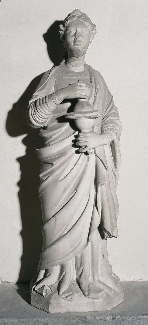 angelo musicante con cimbali (statua) di Guidi Jacopo di Piero (ultimo quarto sec. XIV)