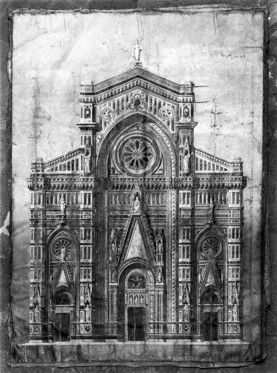 progetto per la facciata di Santa Maria del Fiore (dipinto) di Puccinelli Antonio (attribuito) (sec. XIX)
