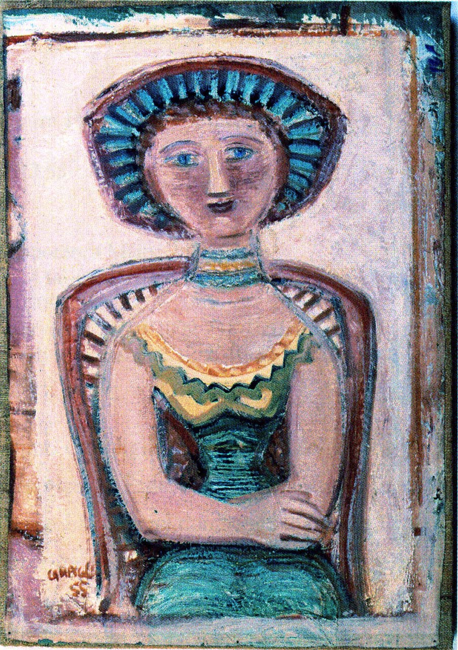 Simonetta, ritratto femminile (dipinto) di Campigli Massimo (metà sec. XX)