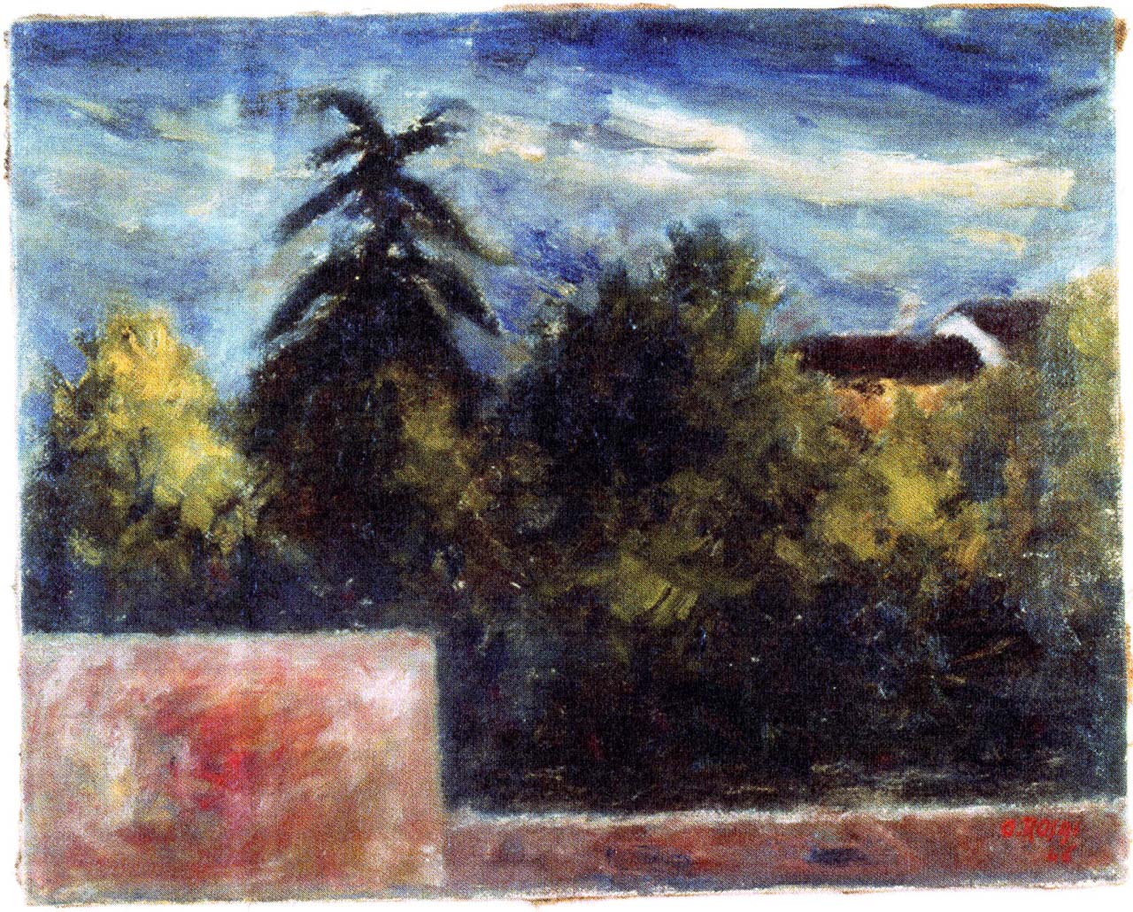 La villa (dipinto) di Rosai Ottone (metà sec. XX)