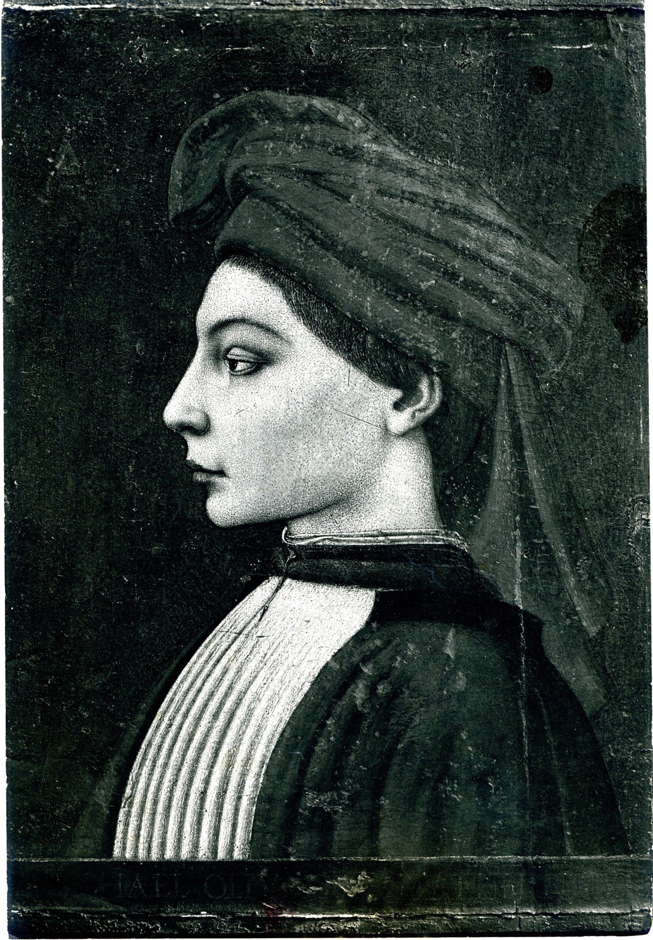 ritratto di Michele Olivieri di Domenico Veneziano - dipinto (positivo) di Domenico Veneziano (attr), anonimo (prima metà XX)
