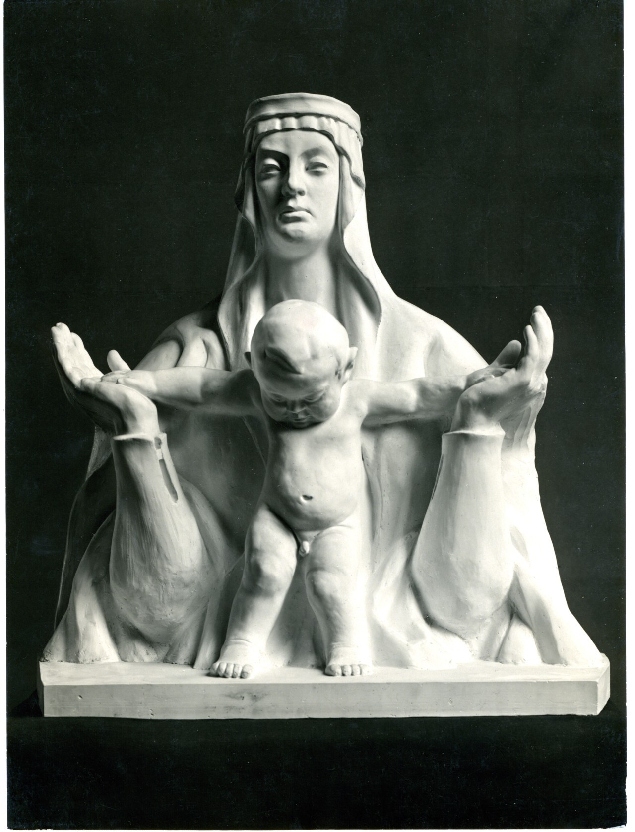 Madonna col Bambino - scultura (positivo) di anonimo (prima metà XX)