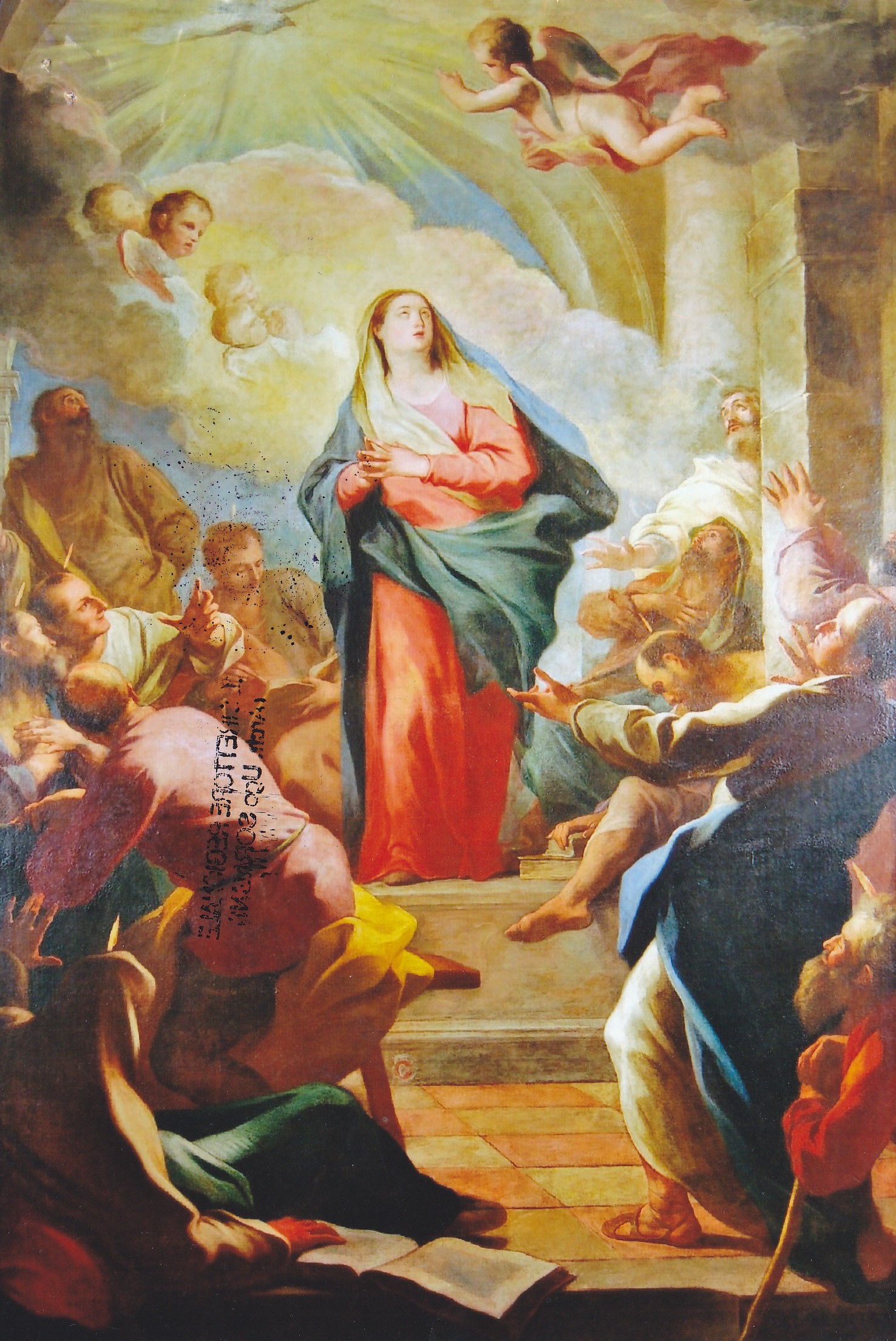 La Pentecoste, pentecoste (dipinto) di Brentana Simone - ambito veneto (inizio XVIII)