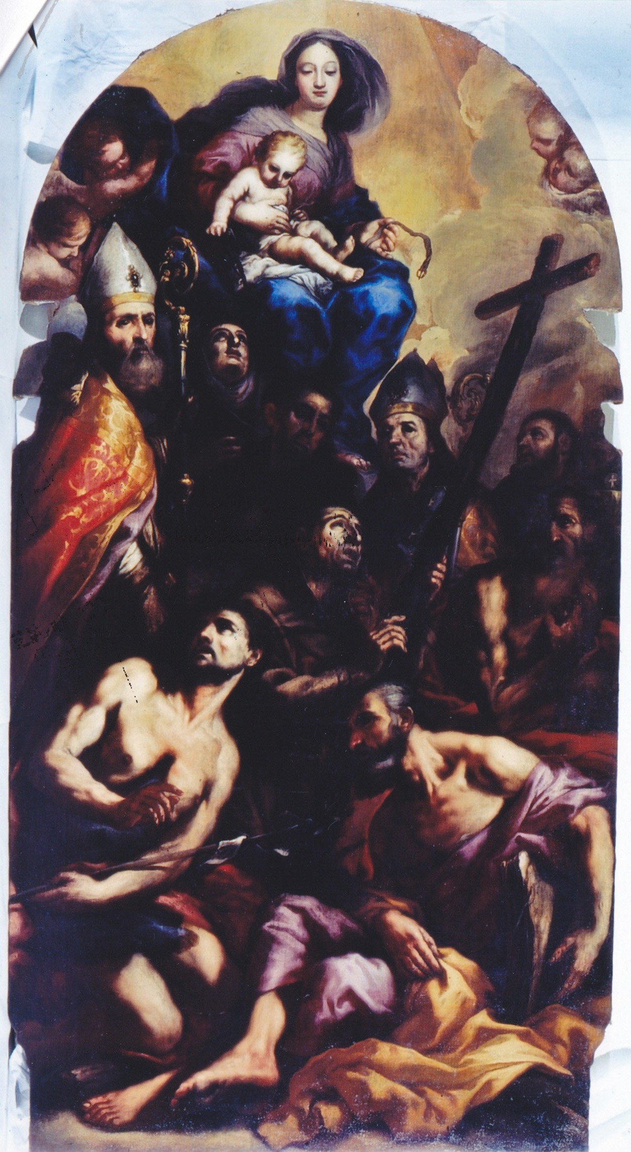 Madonna della cintola e nove santi, Madonna della cintola e nove santi (dipinto) di Zanchi Antonio (fine XVII)