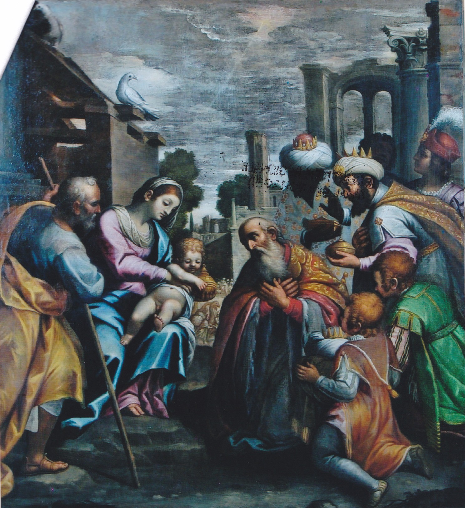 Adorazione dei Magi, Circoncisione di Cristo, scene evangeliche (dipinto) di Pedralli Giacomo (metà XVII)