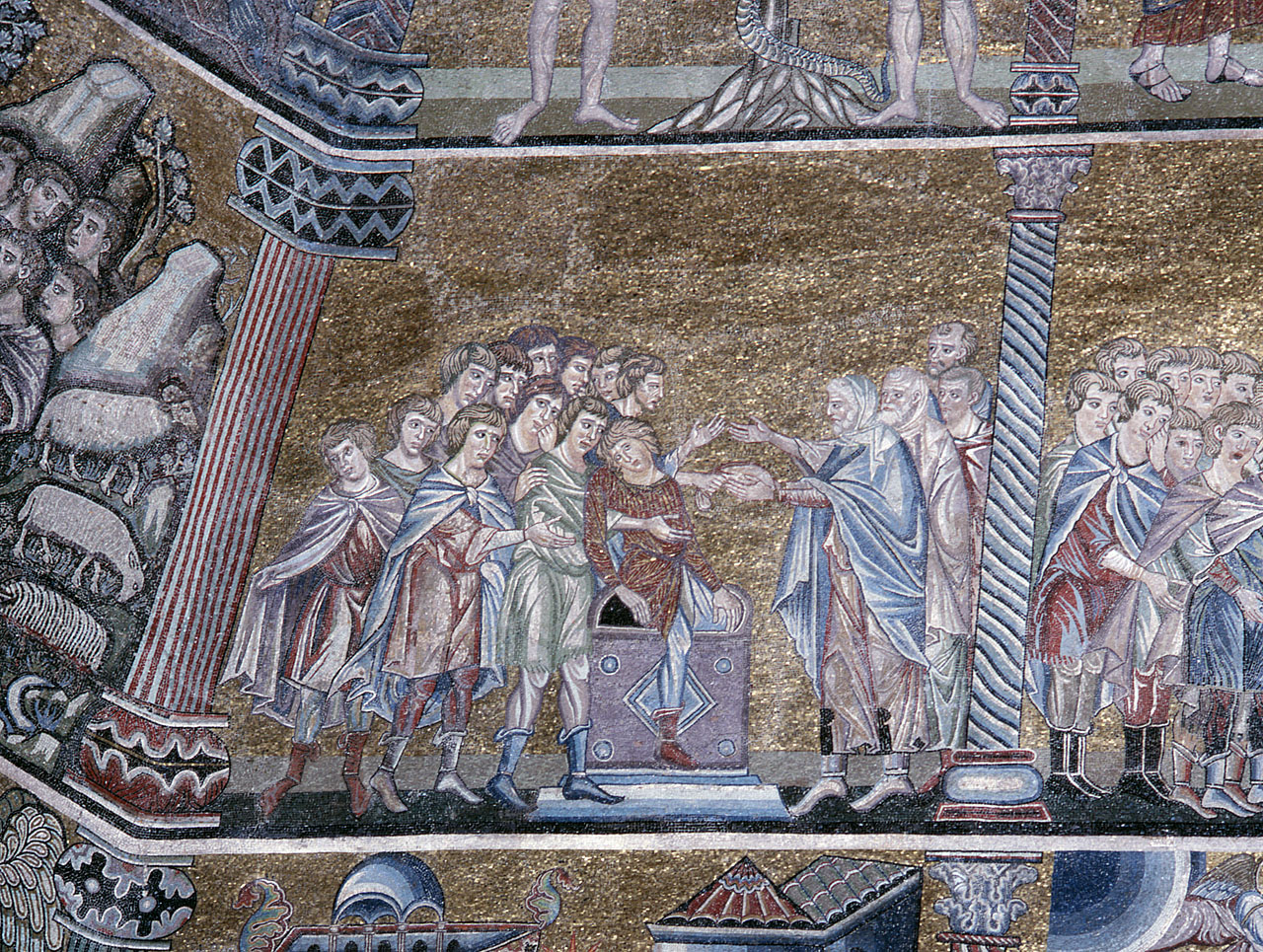 Giuseppe venduto dai fratelli (decorazione musiva) di Maestro della Maddalena (attribuito) - bottega fiorentina (fine sec. XIII)