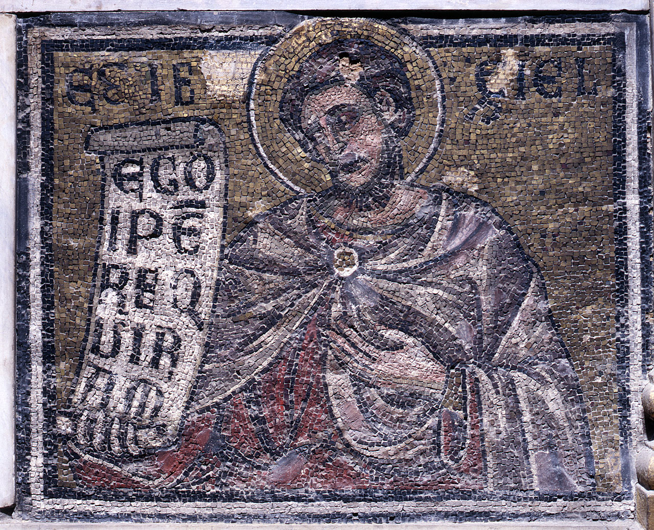 Ezechiele (decorazione musiva) di Gaddi Gaddo (attribuito) (sec. XIV)
