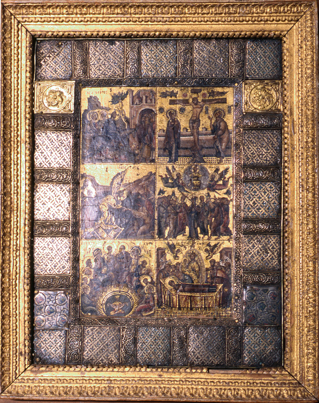 cornice - bottega bizantina, manifattura italiana (inizio sec. XIV)