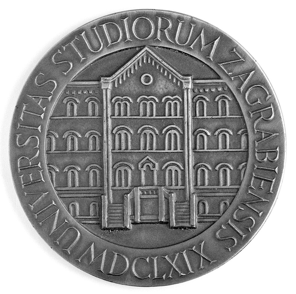 veduta dell'Universita' di Zagabria (medaglia) - produzione dell'Europa orientale (sec. XX)