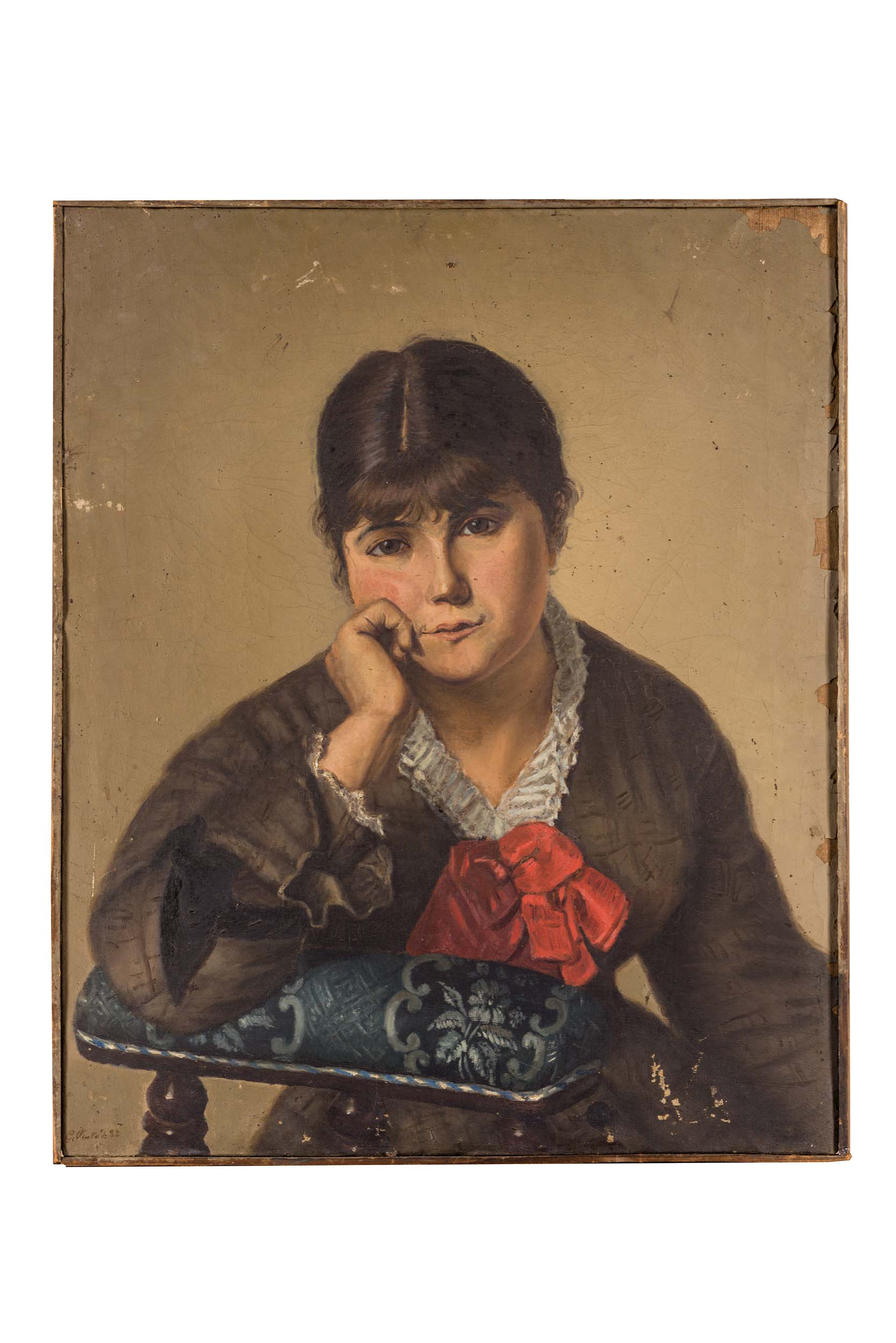 ritratto di donna, ritratto di donna (dipinto) di Pinto G (attribuito) - ambito Italia meridionale (seconda metà XIX)