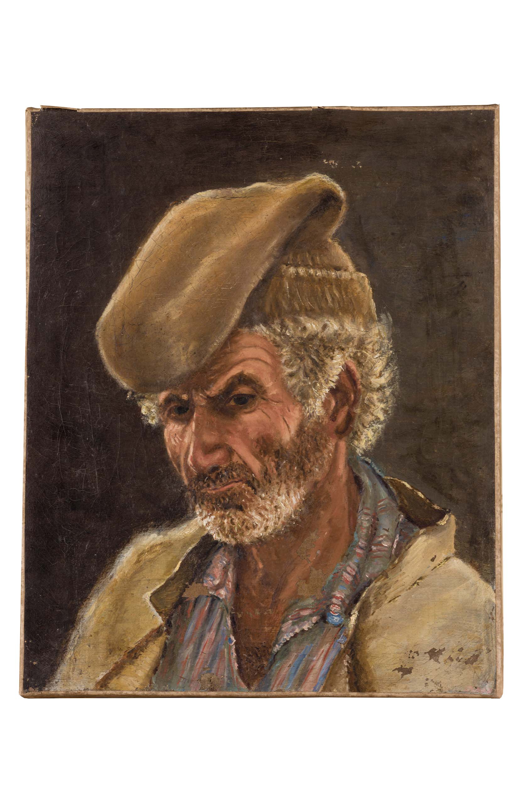 ritratto di uomo, ritratto di uomo (dipinto) di ignoto di ambito campano (attribuito) - ambito campano (prima metà XX)