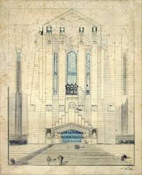 Architettura (Progetto per la facciata col portale del transetto di una grande chiesa metropolitana) (disegno, opera isolata) di Sant'Elia Antonio (sec. XX)