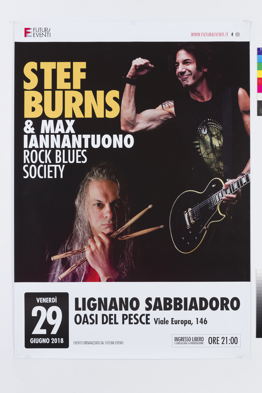 ritratto fotografico dei musicisti Stef Burns e Max Iannantuono (manifesto) - ambito italiano (XXI)