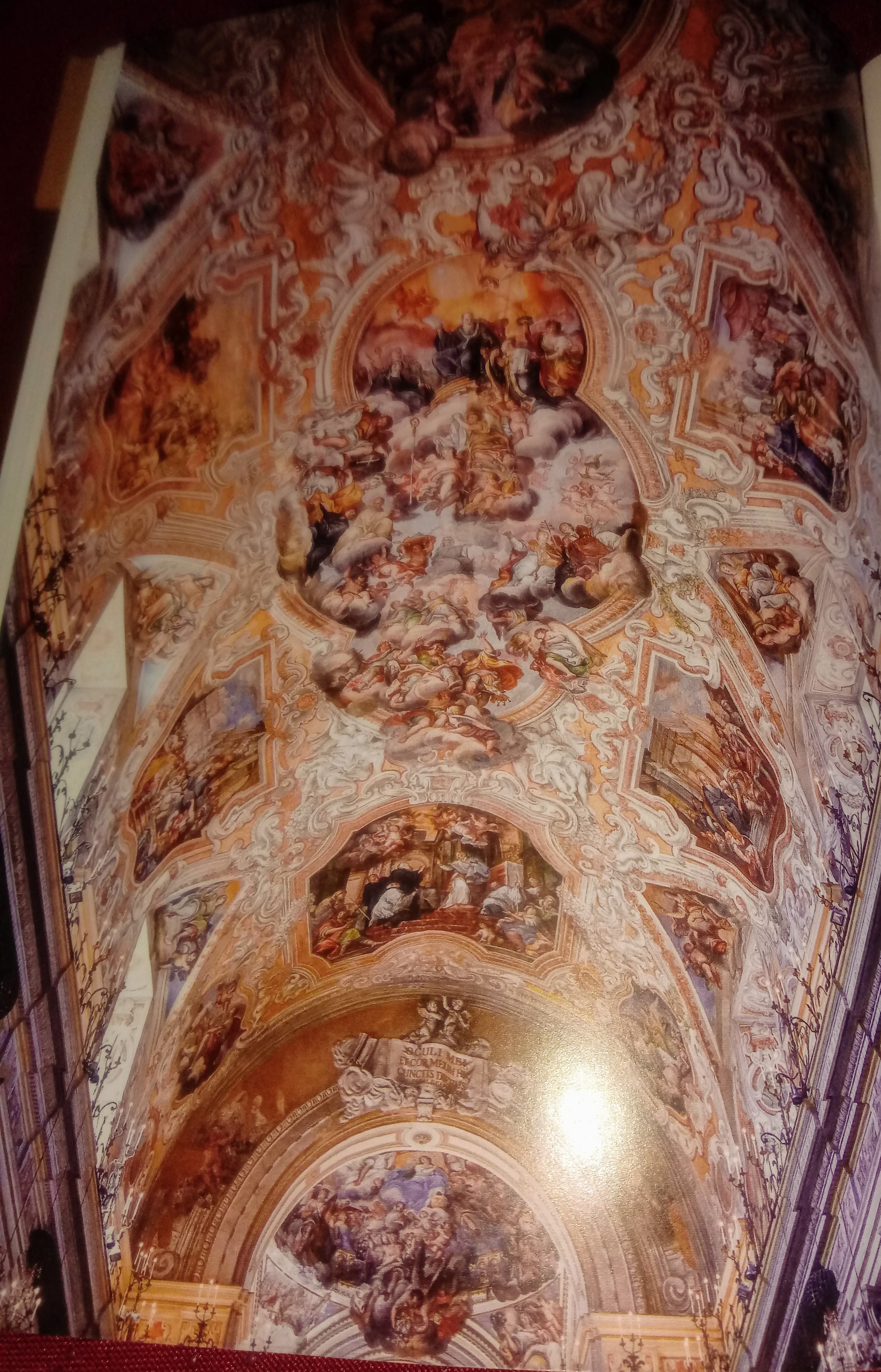 la volta e l'apoteosi di san Benedetto, san Benedetto in gloria (dipinto, ciclo) di Giovanni Tuccari (attribuito) (prima metà XVIII)