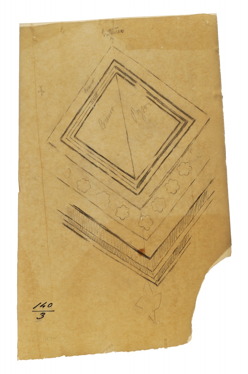 motivo decorativo (disegno) - ambito fiorentino (fine sec. XIX)