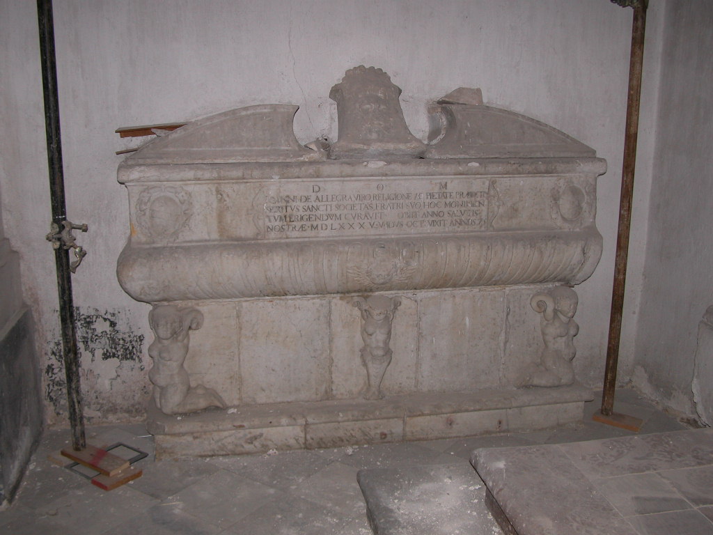 stemmi, cariatidi, testa leonina (monumento funebre - a sarcofago) - ambito siciliano (seconda metà XVI)