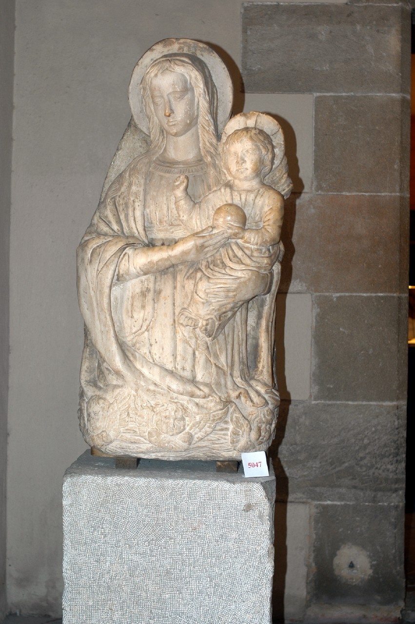 Vergine con il Bambino, Madonna con in braccio il Bambino benedicente (scultura, opera isolata) di Gaggini Domenico (attribuito), de Bonitate Pietro (attribuito) - bottega siciliana (ultimo quarto XV)