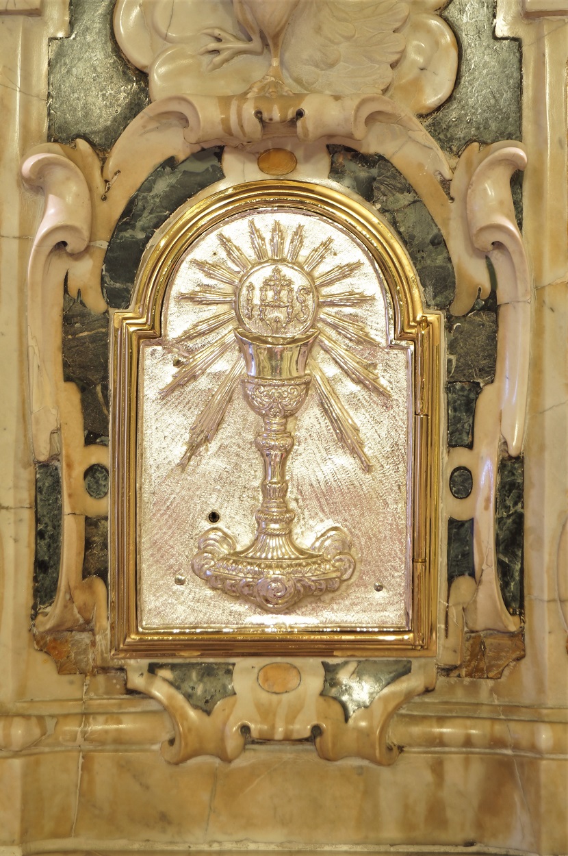calice eucaristico (sportello di tabernacolo, opera isolata) - bottega napoletana (XIX)