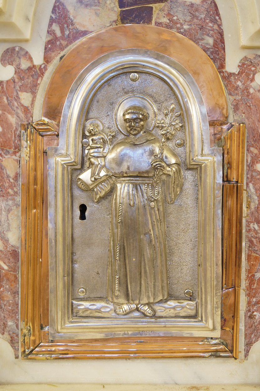 sant'Antonio da Padova (sportello di tabernacolo, opera isolata) di Argentiere «L·C» (XIX)