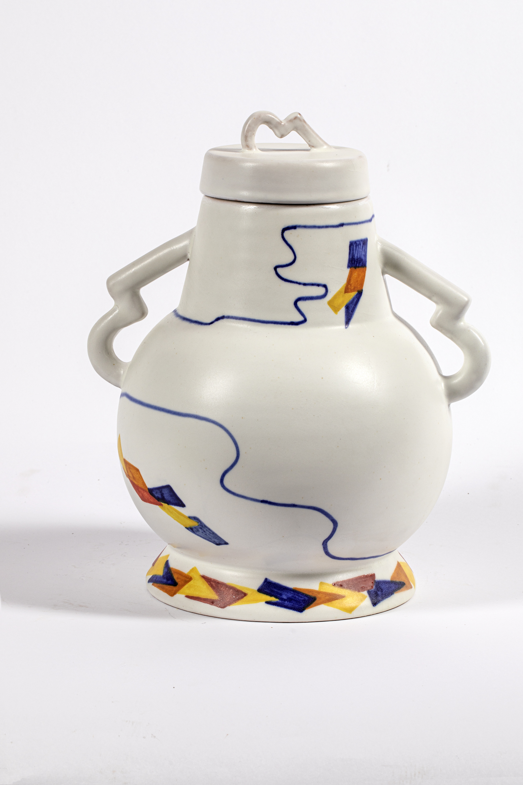motivi geometrici (vaso, opera isolata) di Istituto Statale D'Arte per la Ceramica Francesco Angelo Grue (metà/ inizio XX-XXI)