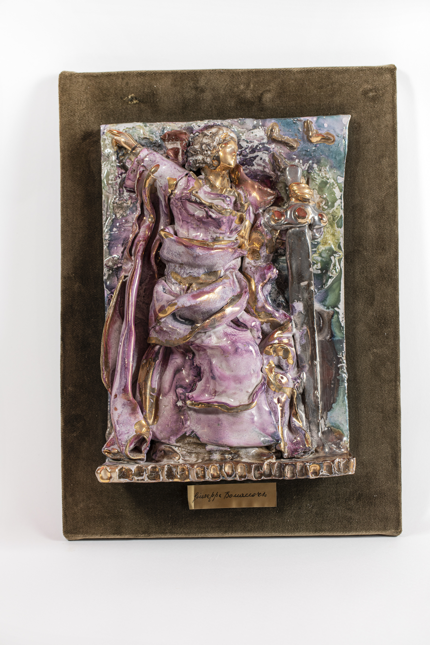 La Giustizia di Dio, figura femminile con spada (scultura, opera isolata) di Bonaccorso Giuseppe (ultimo quarto XX)